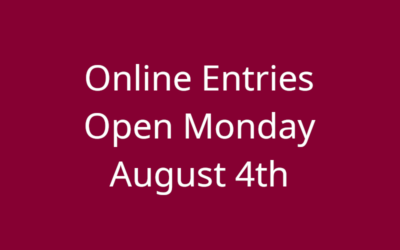 Online entries open Monday August 4th.